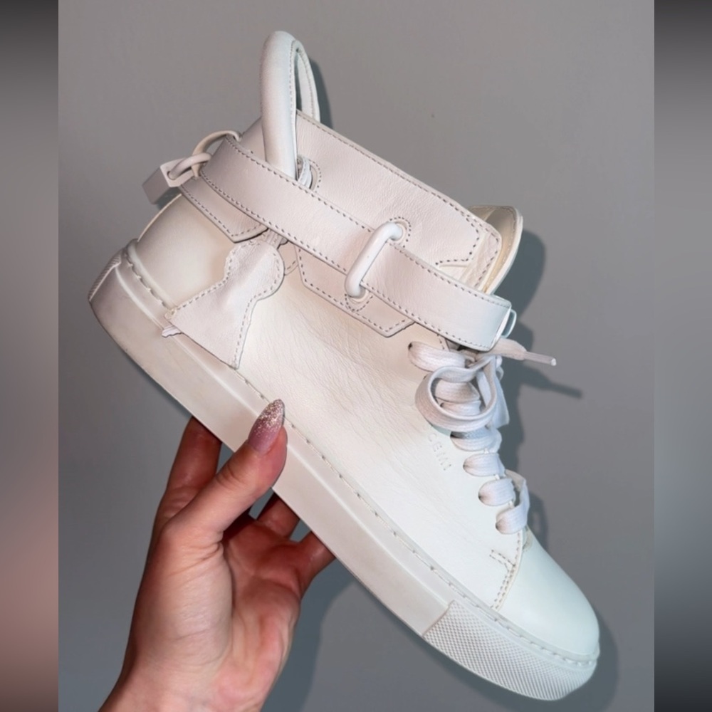 Buscemi White leather High-Top Sneakers